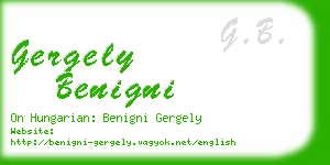 gergely benigni business card